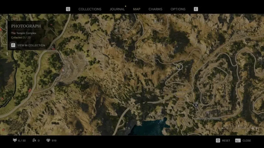 In-game map of Mafia: The Old Country showing districts and hidden locations